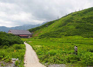 八方池山荘へ